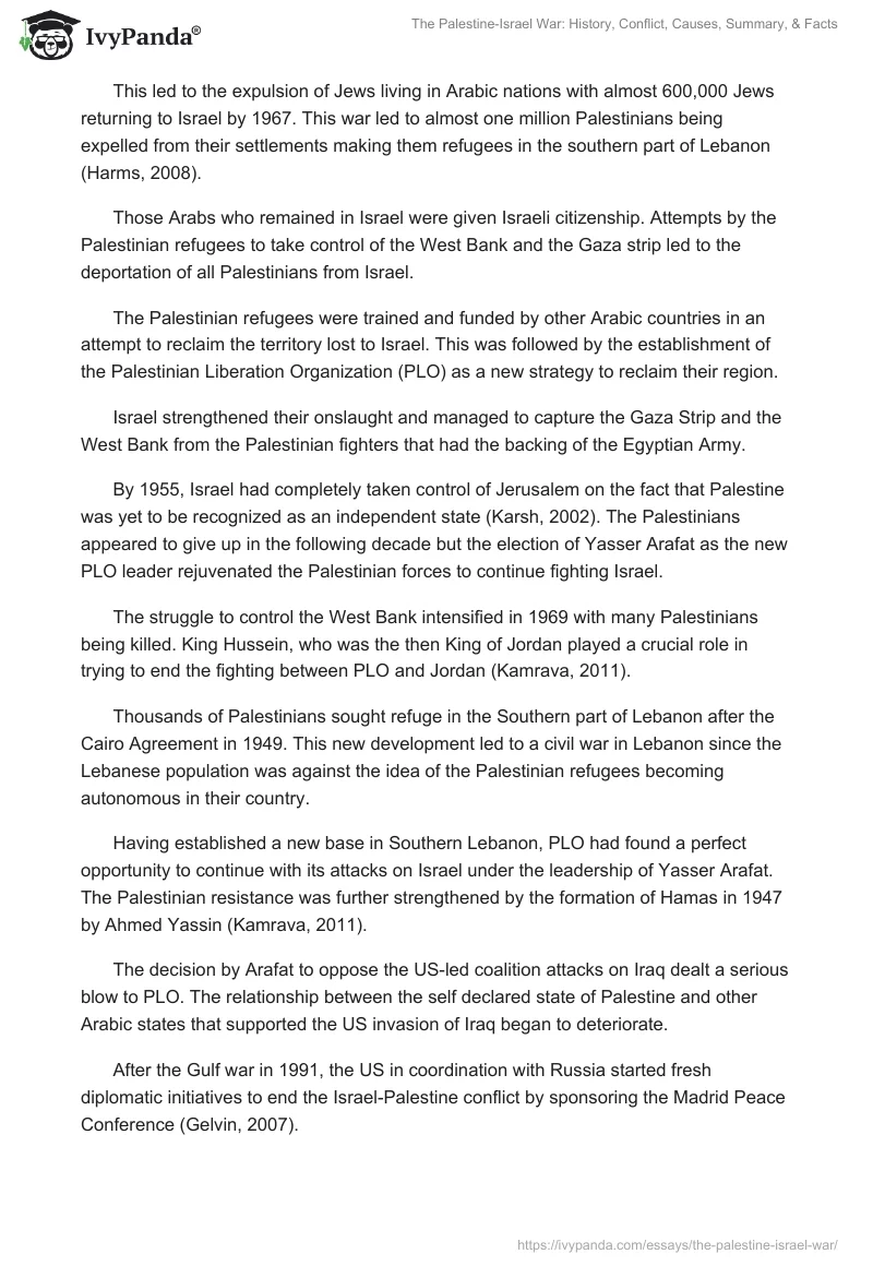 The Palestine-Israel War: History, Conflict, Causes, Summary, & Facts. Page 5