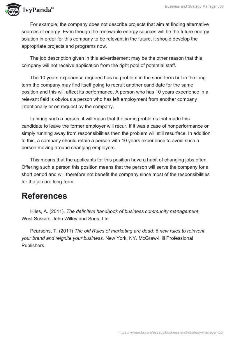 Business and Strategy Manager Job. Page 4