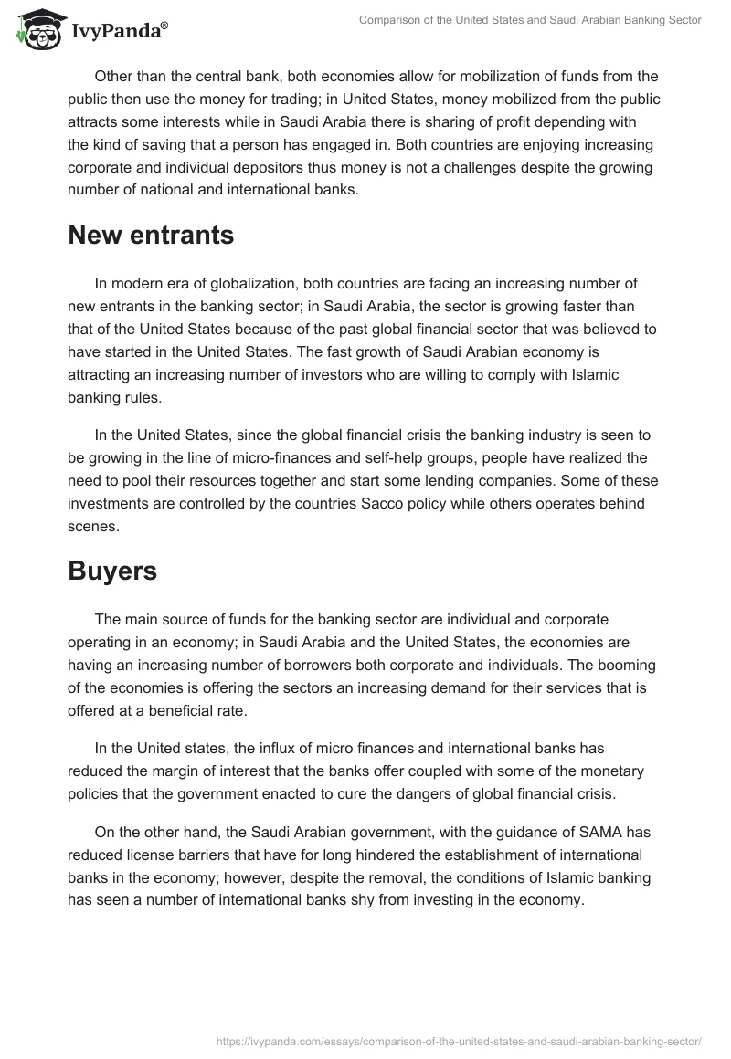 Comparison of the United States and Saudi Arabian Banking Sector. Page 2