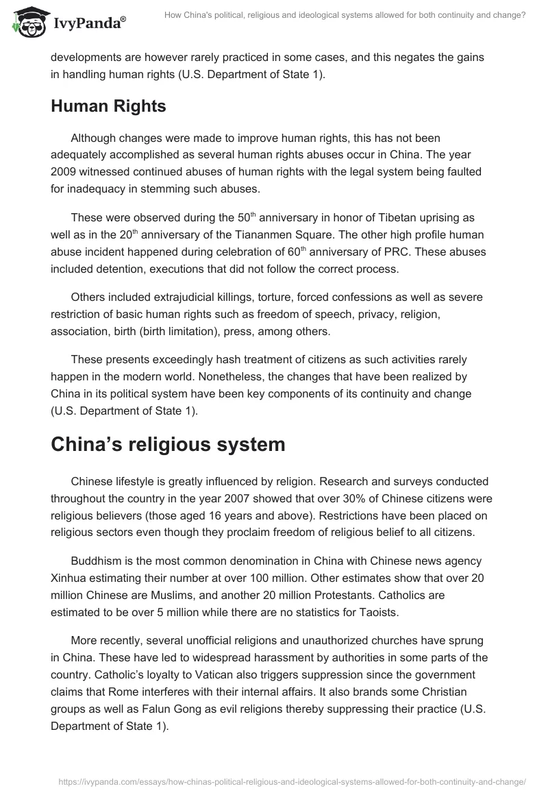 How China's political, religious and ideological systems allowed for both continuity and change?. Page 4