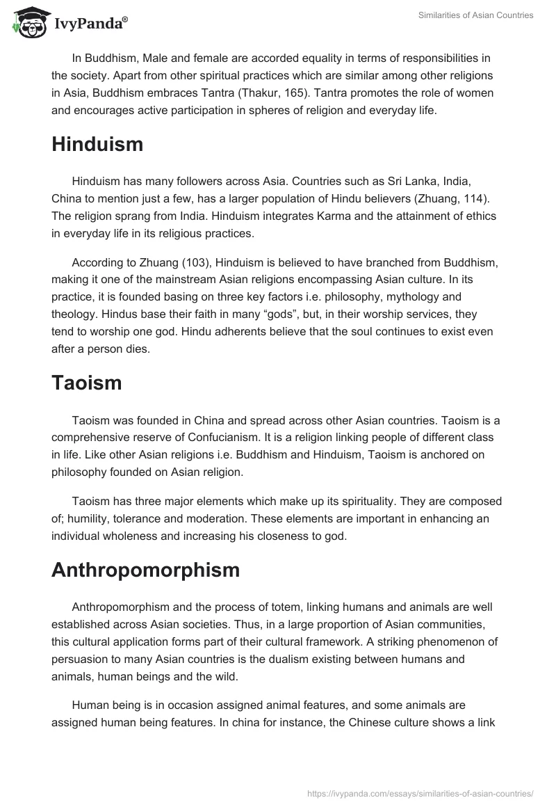 Similarities of Asian Countries. Page 3