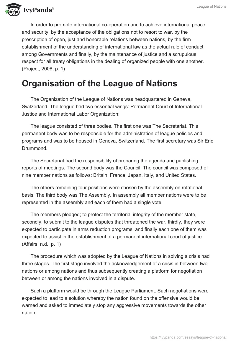 League of Nations. Page 2