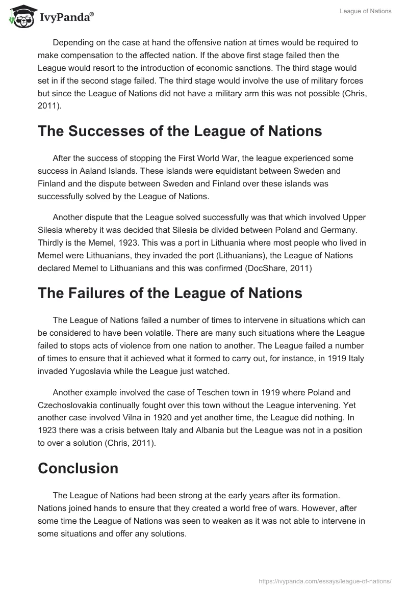 League of Nations. Page 3