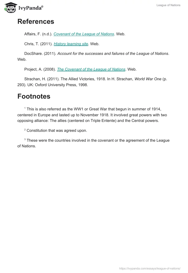 League of Nations. Page 4