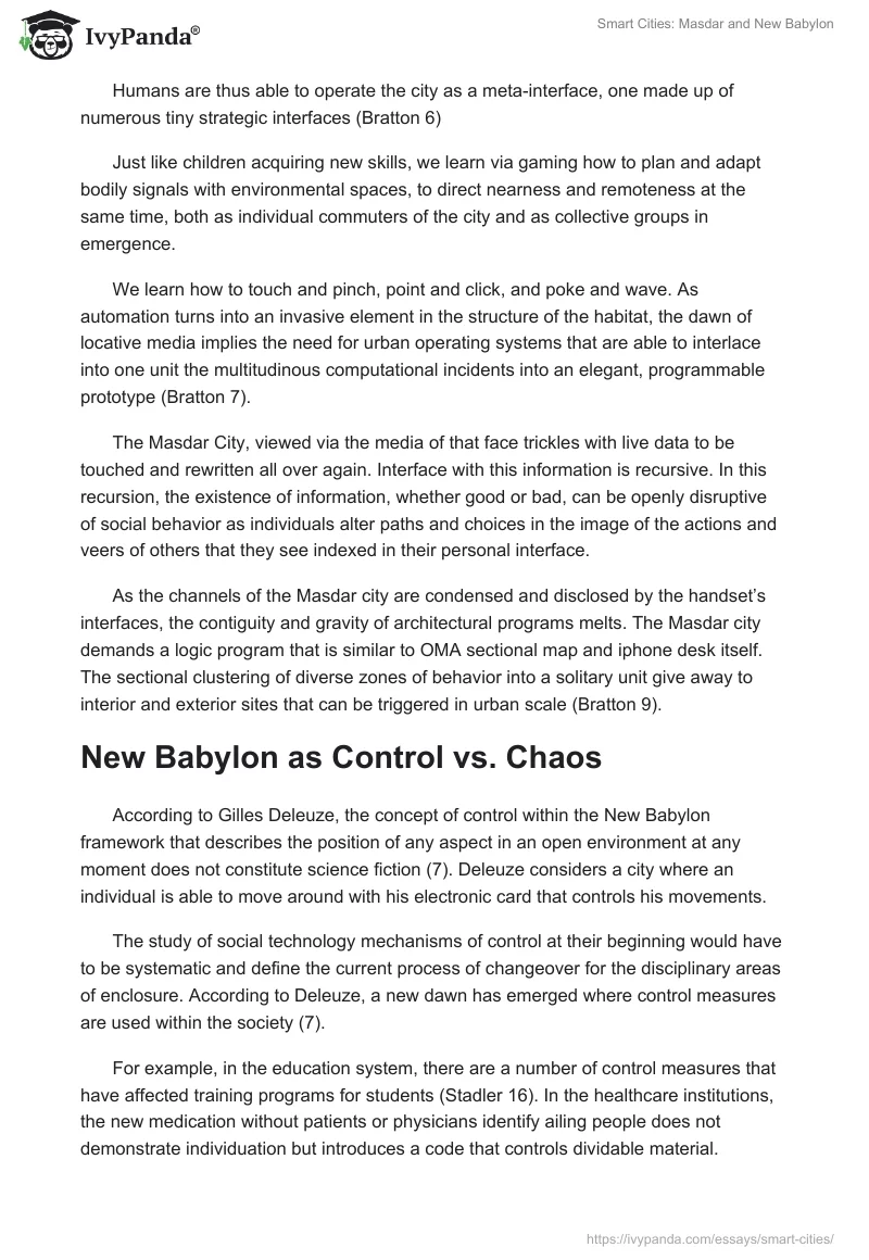 Smart Cities: Masdar and New Babylon. Page 4