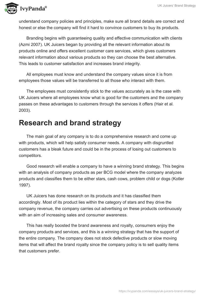 UK Juicers’ Brand Strategy. Page 5