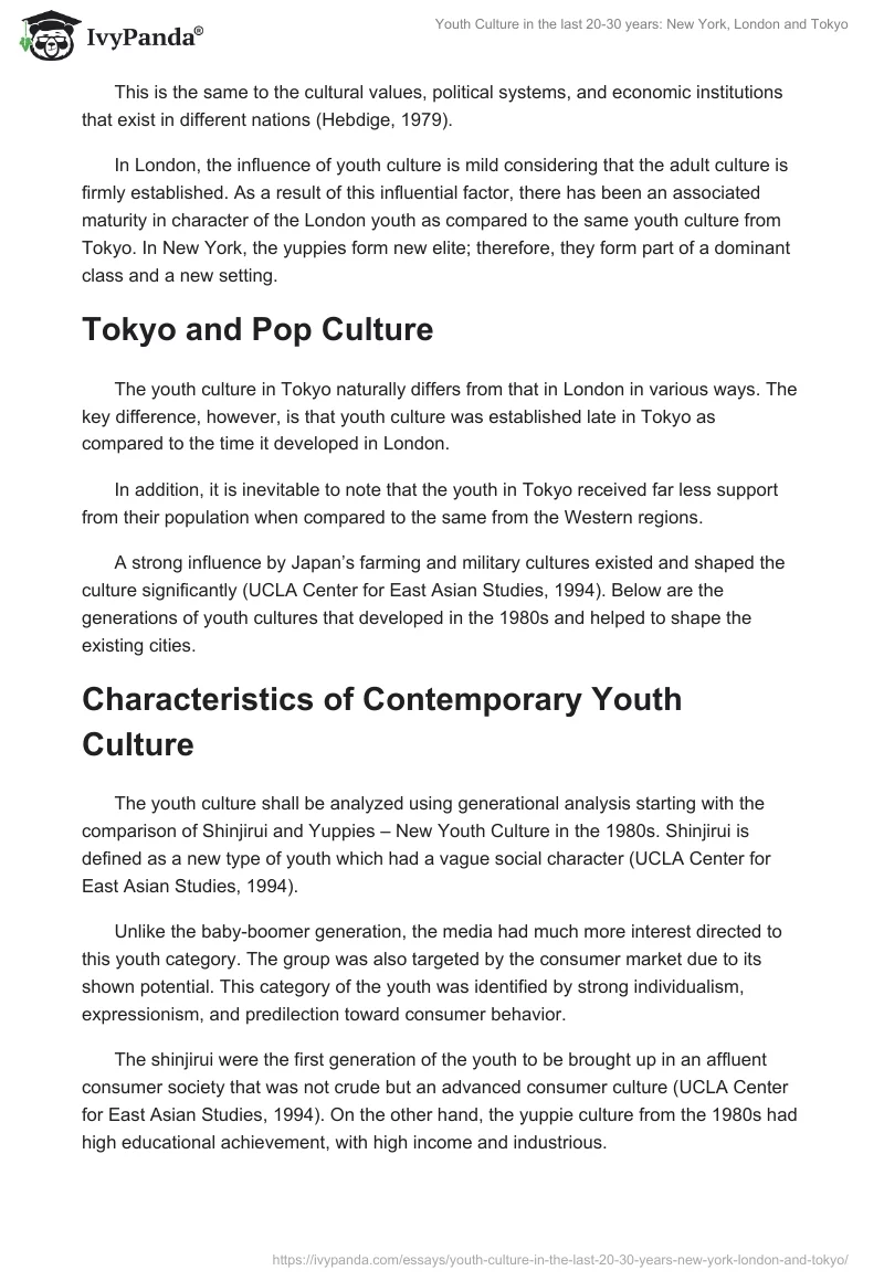 Youth Culture in the Last 20-30 Years: New York, London and Tokyo. Page 3