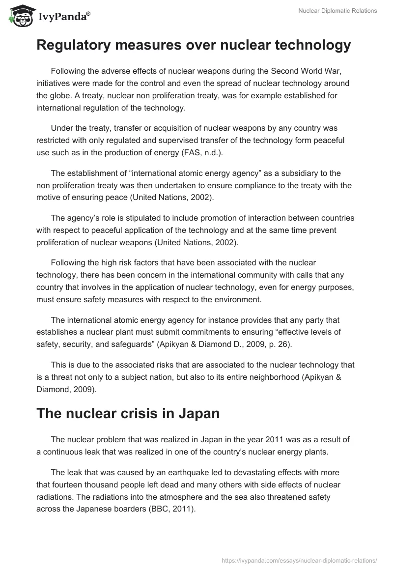 Nuclear Diplomatic Relations. Page 2