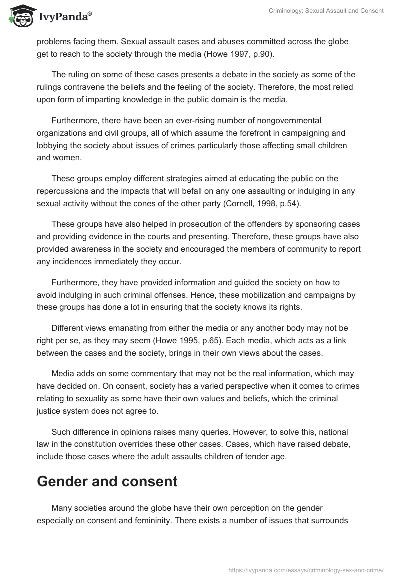 Criminology: Sexual Assault and Consent. Page 3