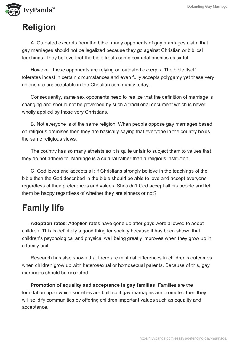 Defending Gay Marriage. Page 2