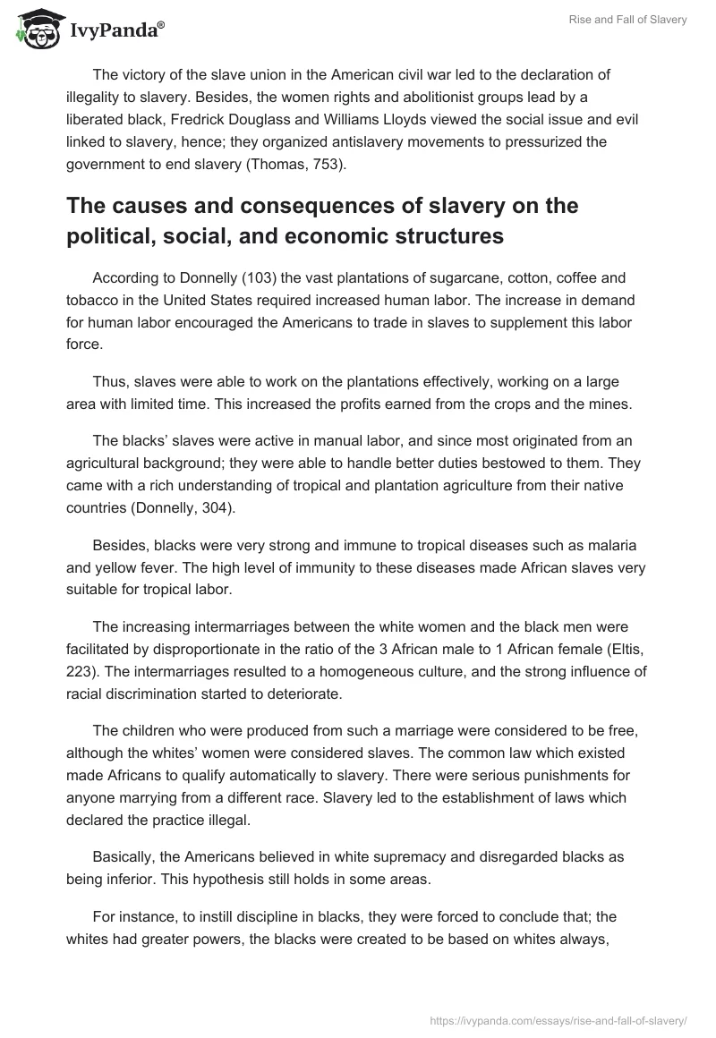 Rise and Fall of Slavery. Page 2