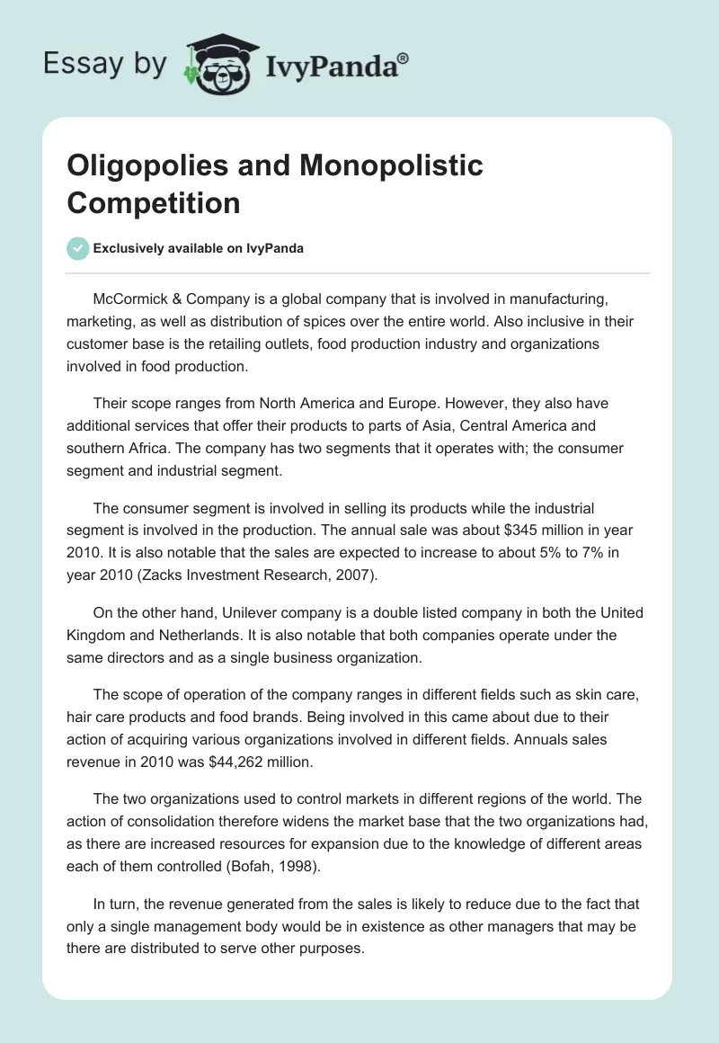 Oligopolies and Monopolistic Competition. Page 1