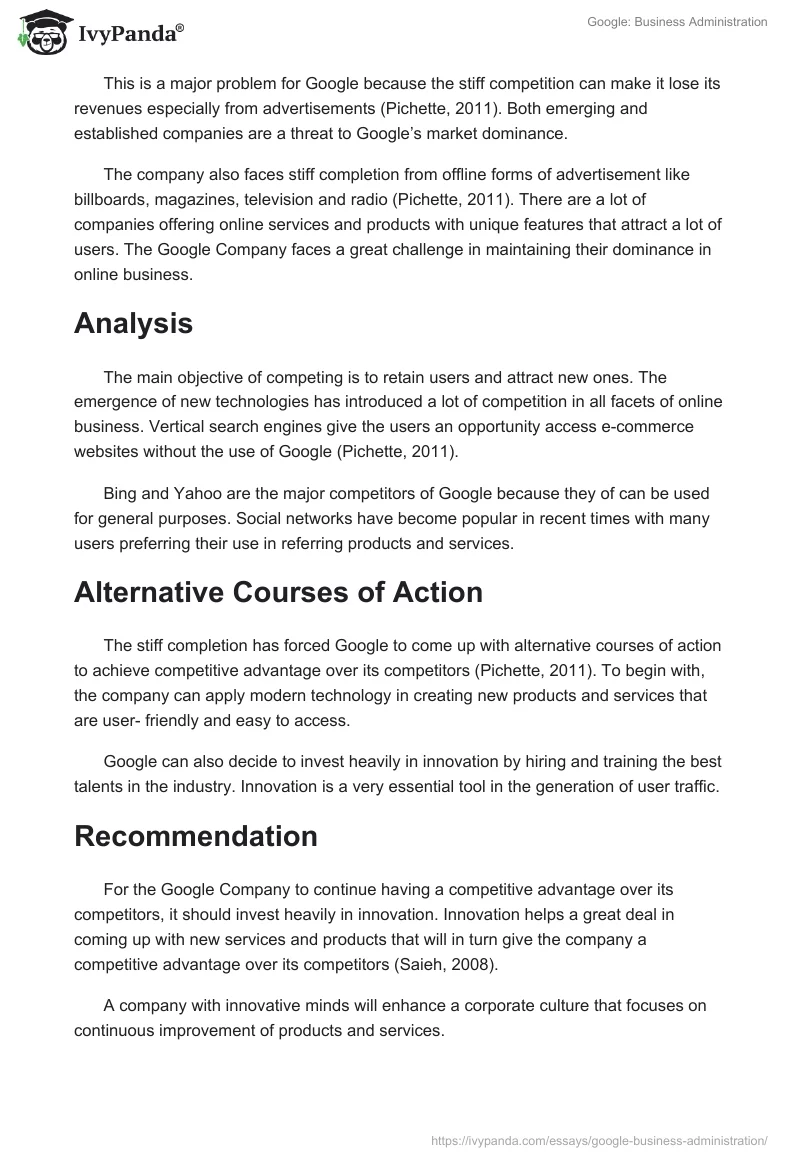 Google: Business Administration. Page 2