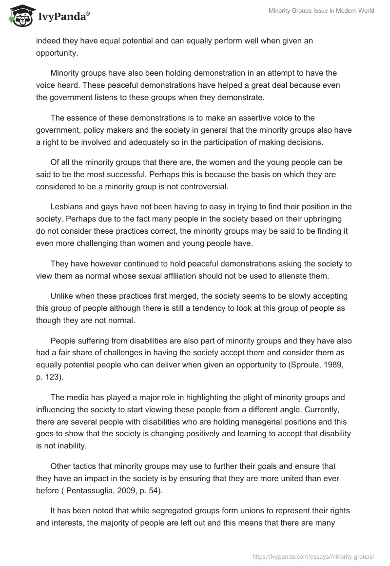 Minority Groups Issue in Modern World. Page 4