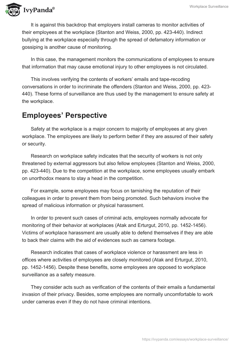 Workplace Surveillance. Page 3