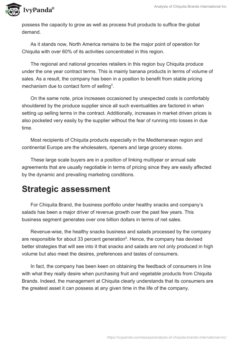 Analysis of Chiquita Brands International Inc.. Page 3