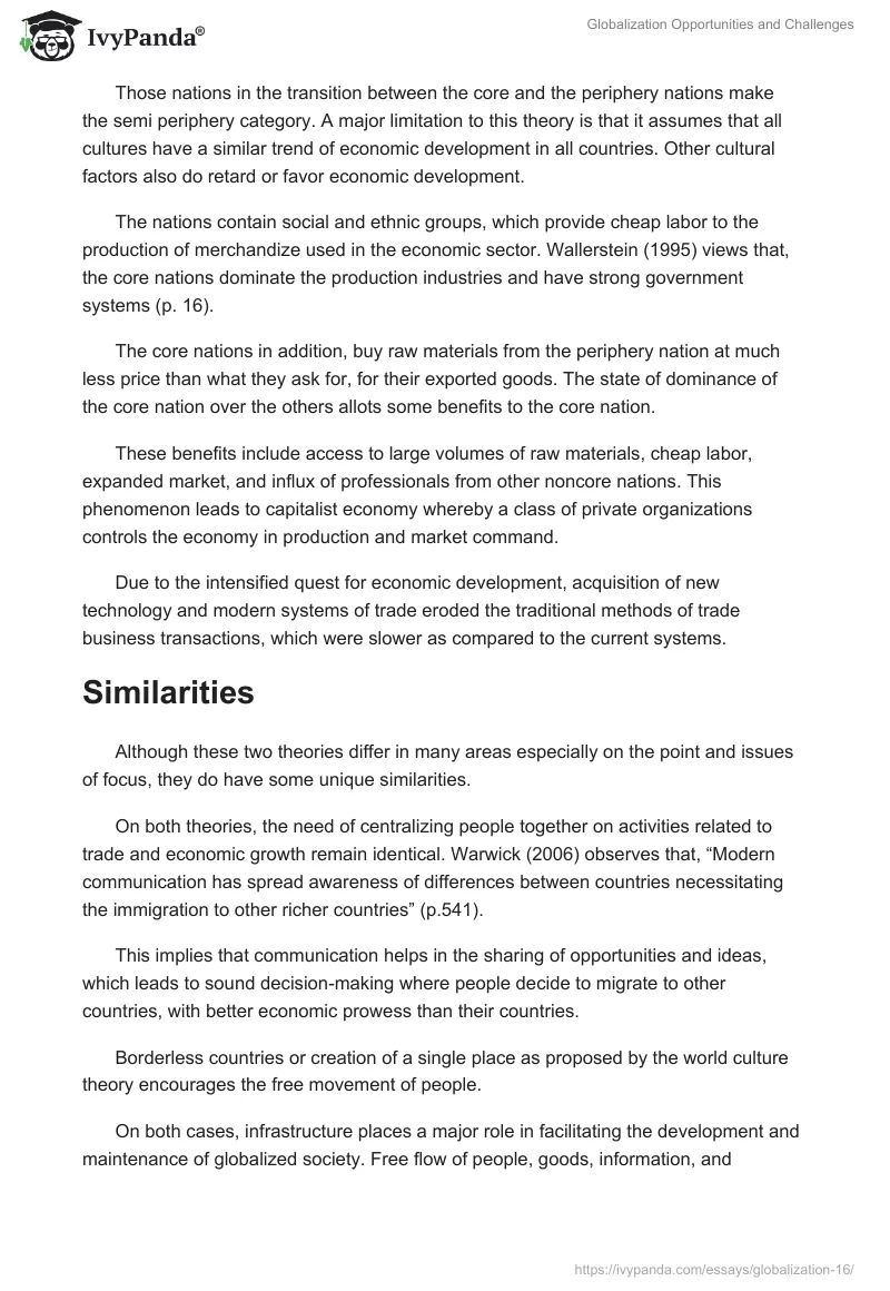 Globalization Opportunities and Challenges. Page 3