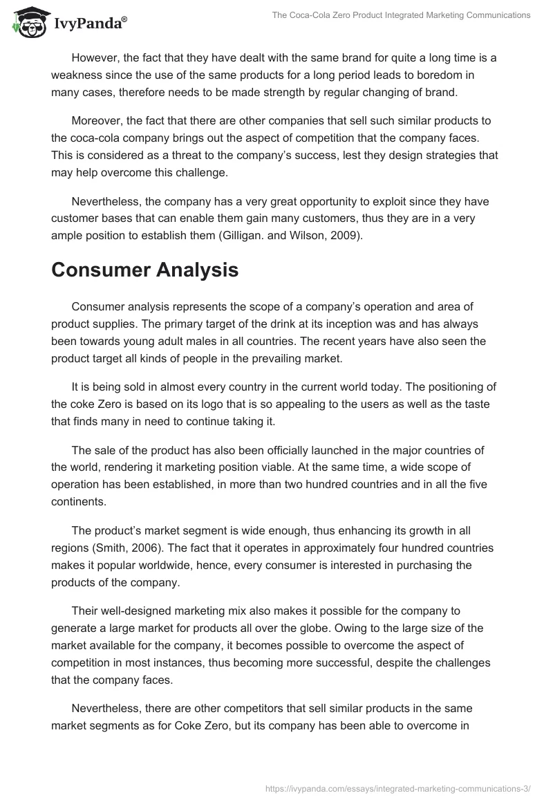 The Coca-Cola Zero Product Integrated Marketing Communications. Page 4
