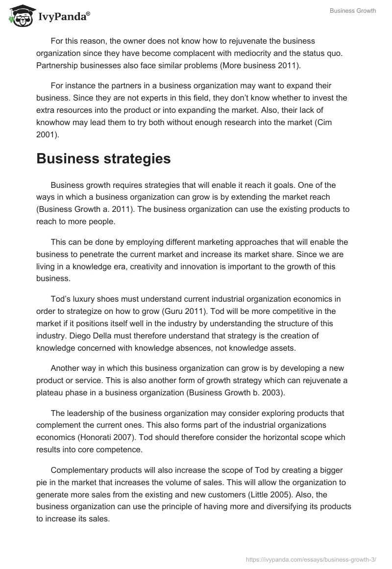 Business Growth. Page 2