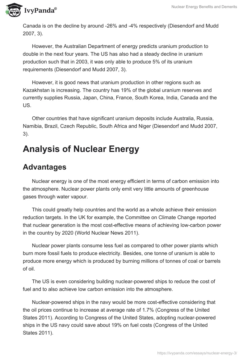 Nuclear Energy Benefits and Demerits. Page 3