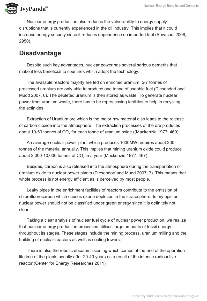 Nuclear Energy Benefits and Demerits. Page 4