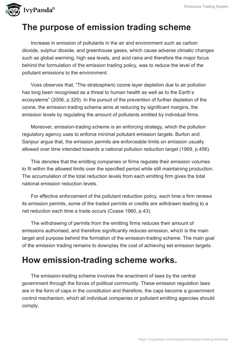 Emissions Trading System. Page 2