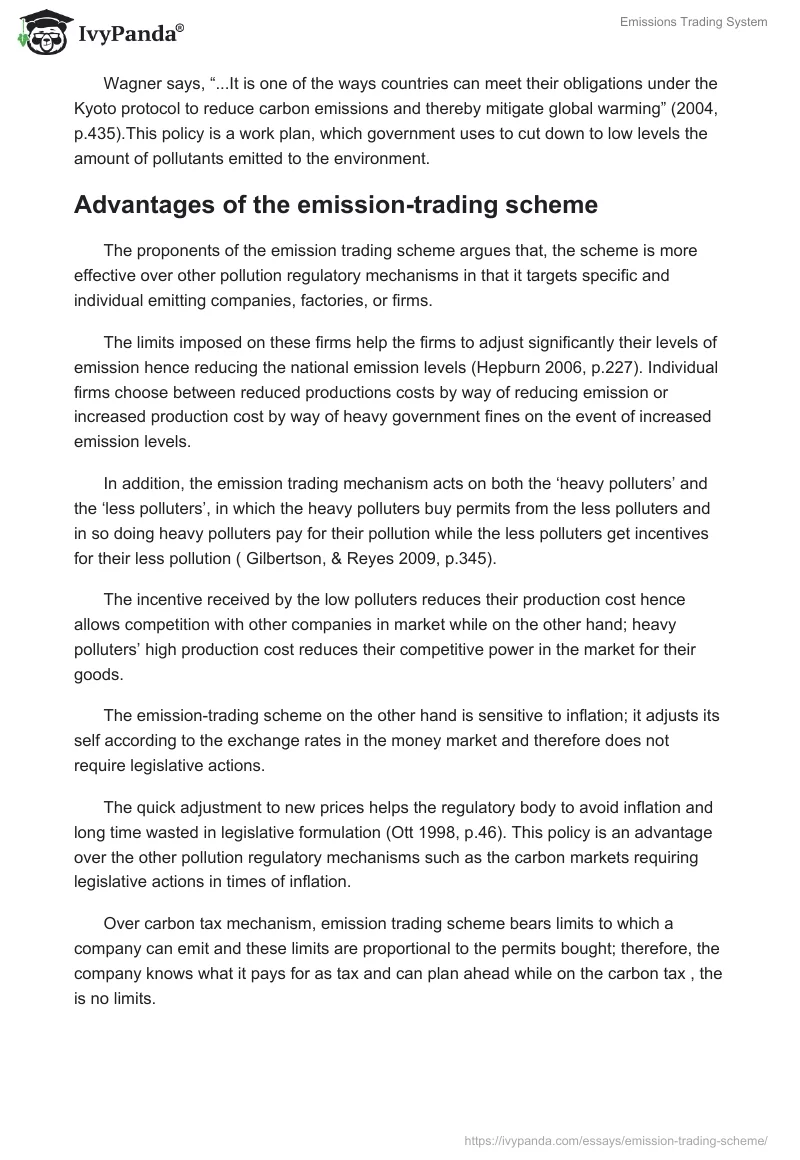 Emissions Trading System. Page 4