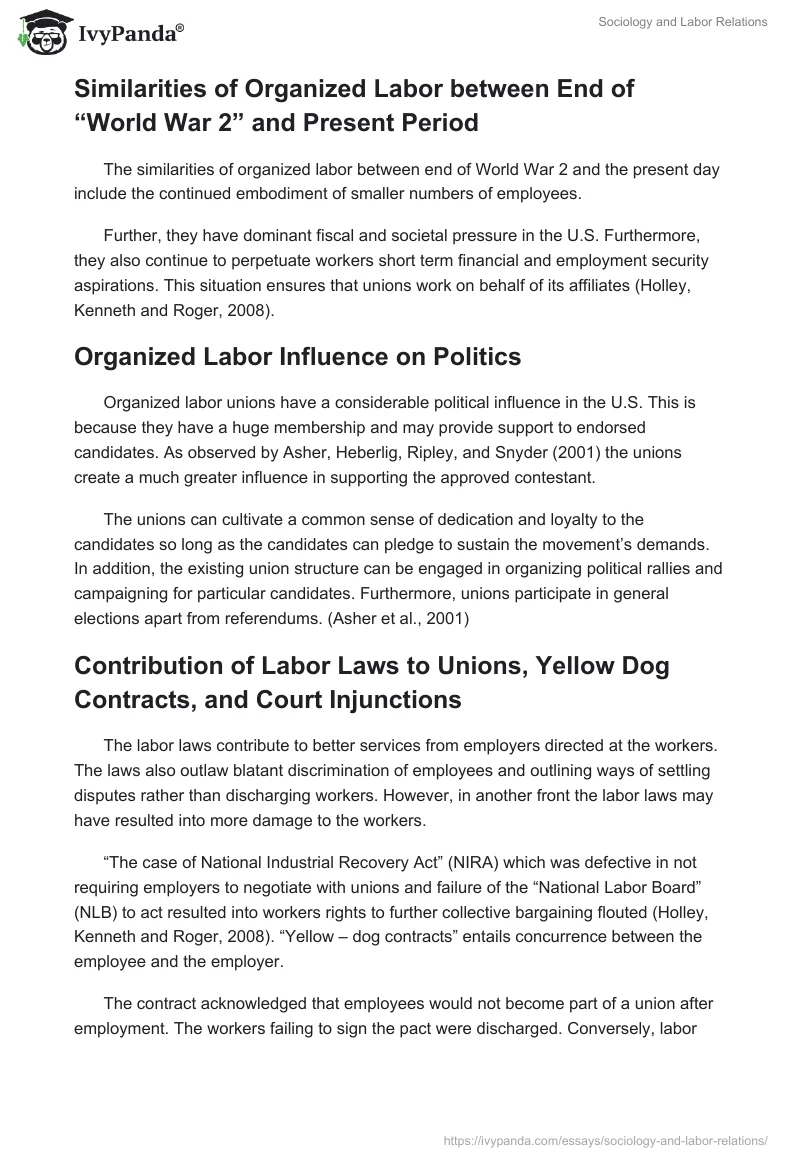 Sociology and Labor Relations. Page 3