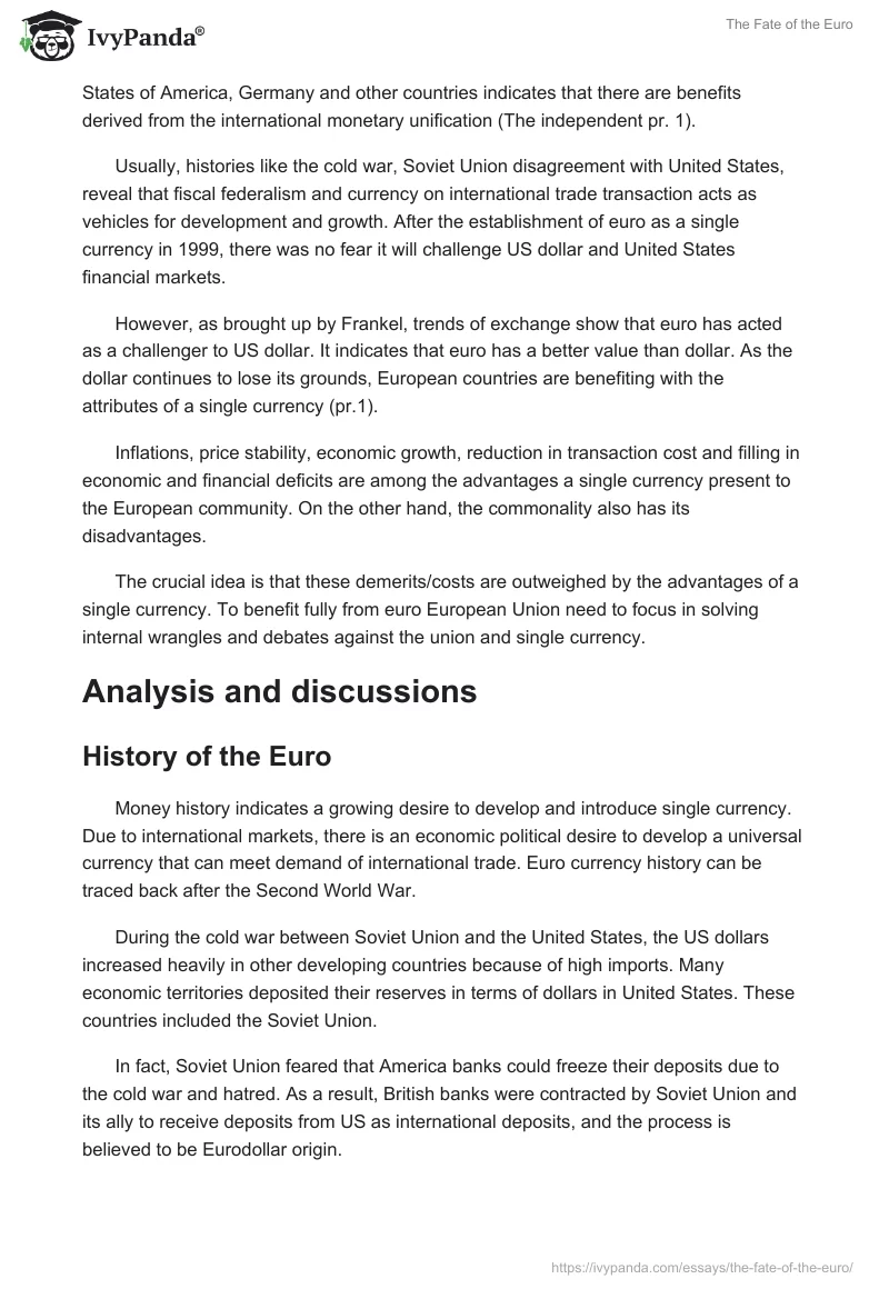 The Fate of the Euro. Page 2