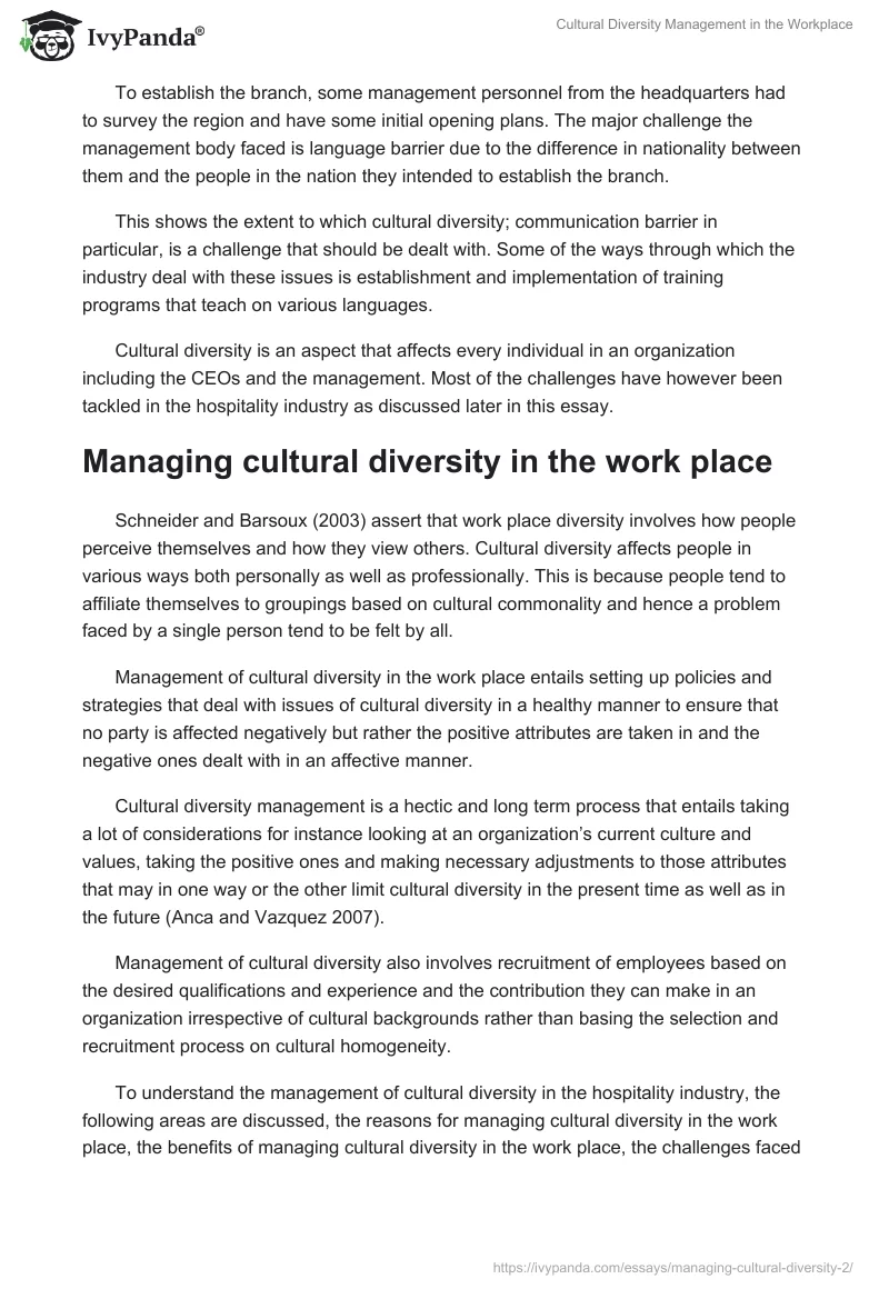 Cultural Diversity Management in the Workplace. Page 3