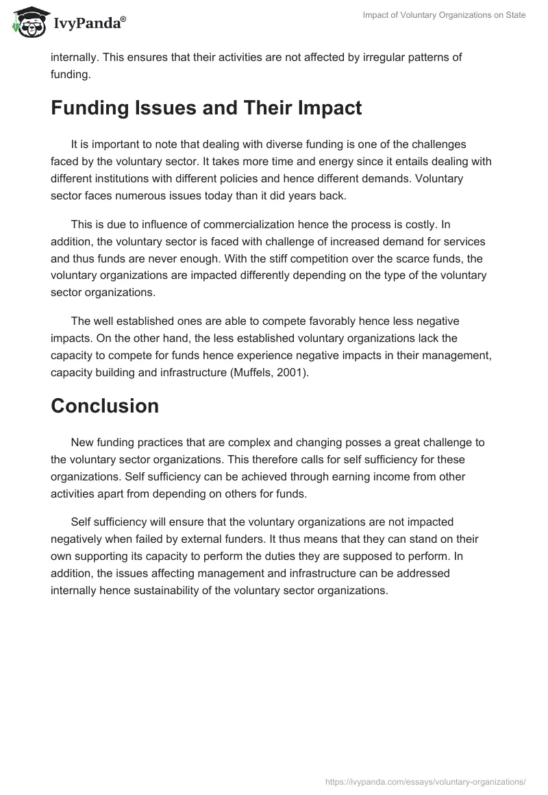 Impact of Voluntary Organizations on State. Page 3