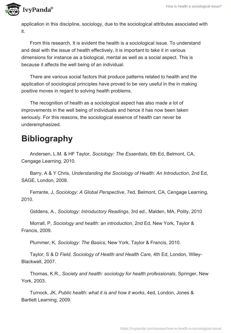 How is health a sociological issue?. Page 5