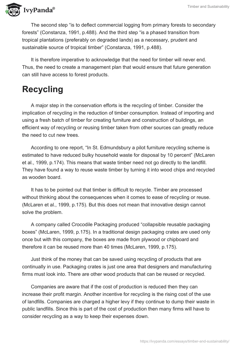 Timber and Sustainability. Page 5