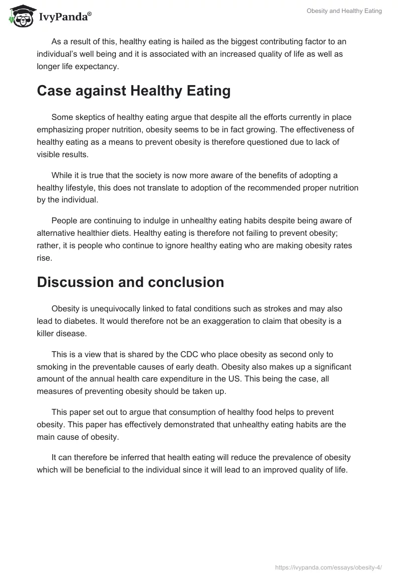Obesity and Healthy Eating. Page 2