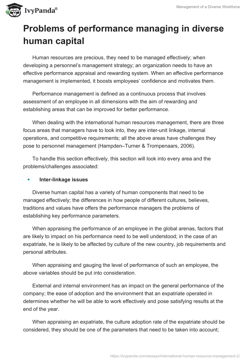 Management of a Diverse Workforce. Page 2