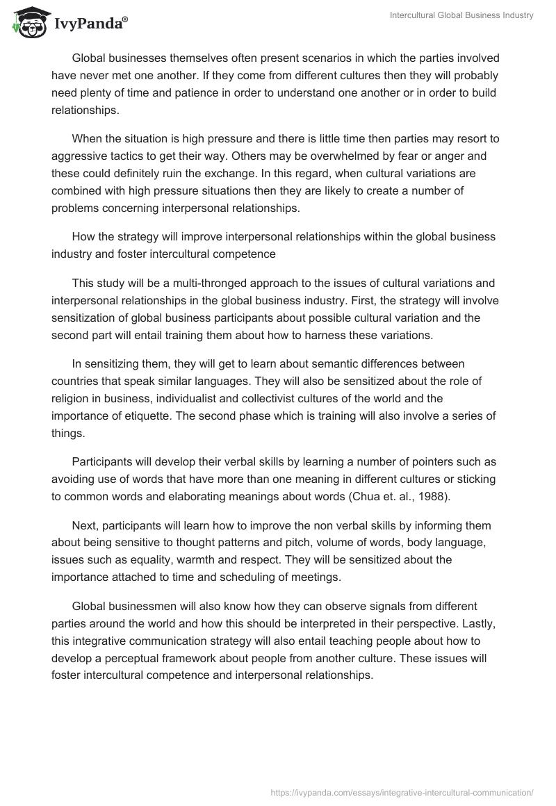 Intercultural Global Business Industry. Page 5