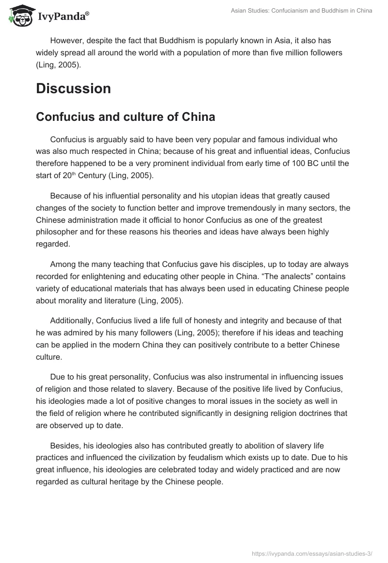 Asian Studies: Confucianism and Buddhism in China. Page 2