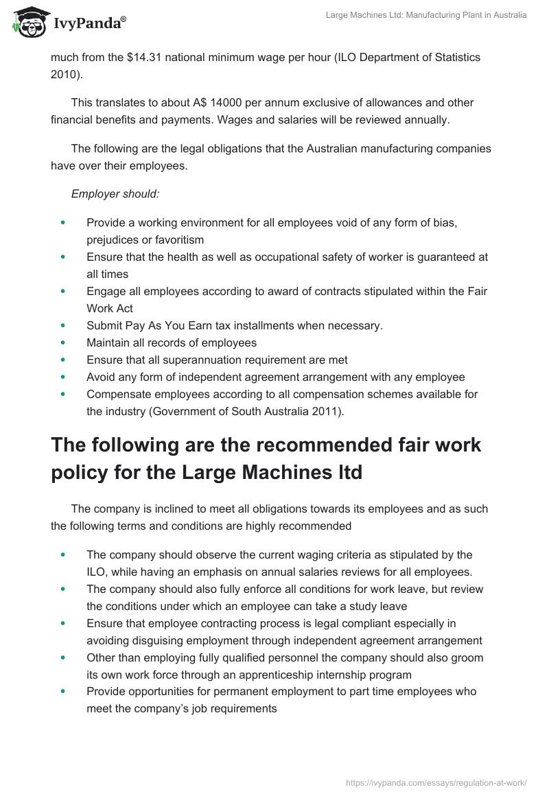 Large Machines Ltd: Manufacturing Plant in Australia. Page 4