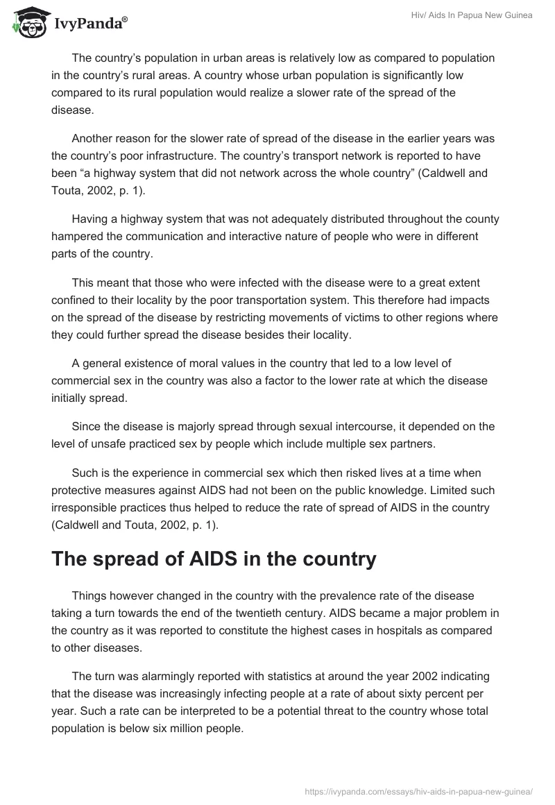 HIV/AIDS in Papua New Guinea. Page 2
