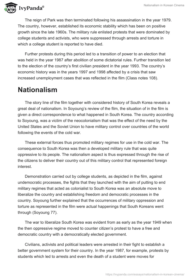 Nationalism in Korean Cinema. Page 3