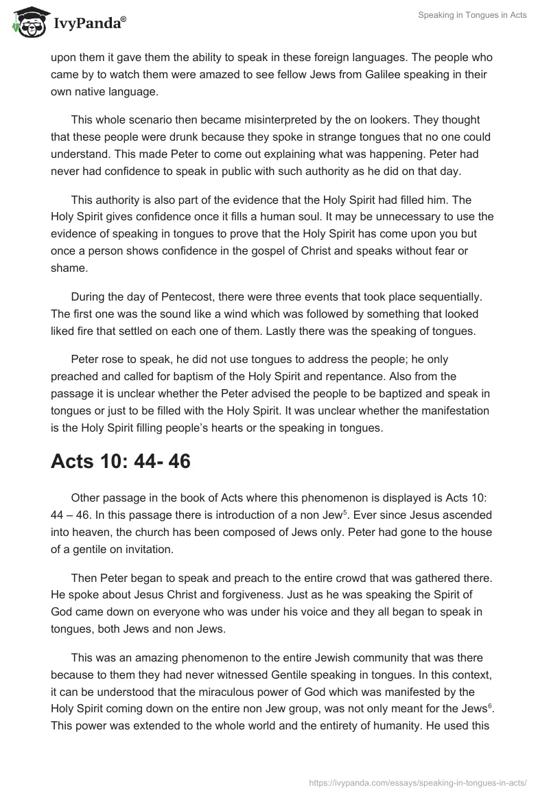 Speaking in Tongues in Acts. Page 3