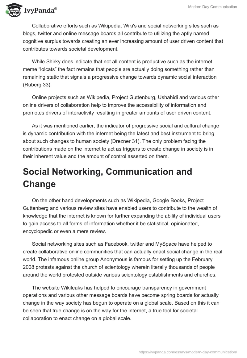 Modern Day Communication. Page 4