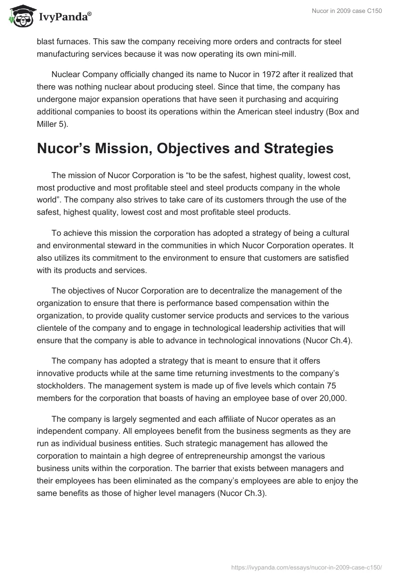 Nucor in 2009 case C150. Page 3