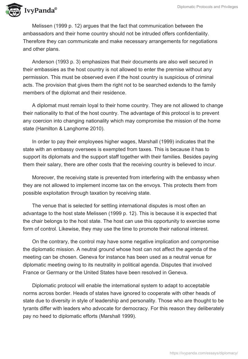 Diplomatic Protocols and Privileges. Page 3