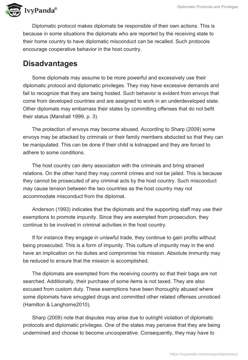 Diplomatic Protocols and Privileges. Page 4