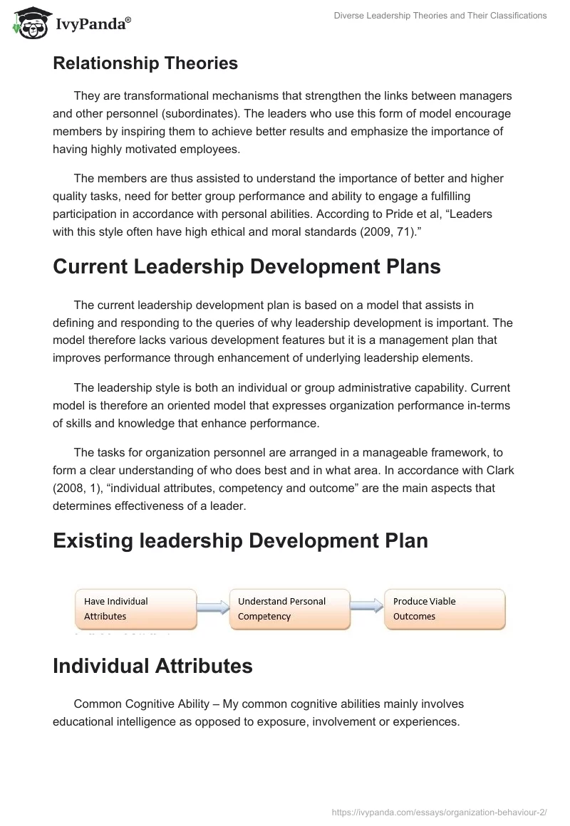 Diverse Leadership Theories and Their Classifications. Page 3