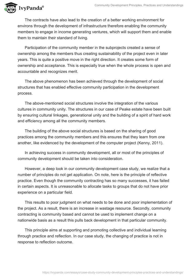 Community Development Principles, Practices and Understandings. Page 5