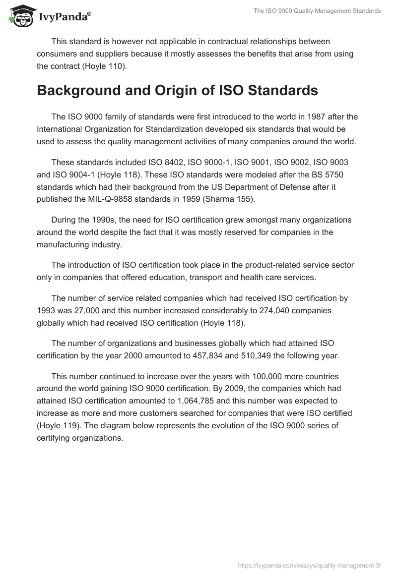 The ISO 9000 Quality Management Standards. Page 3