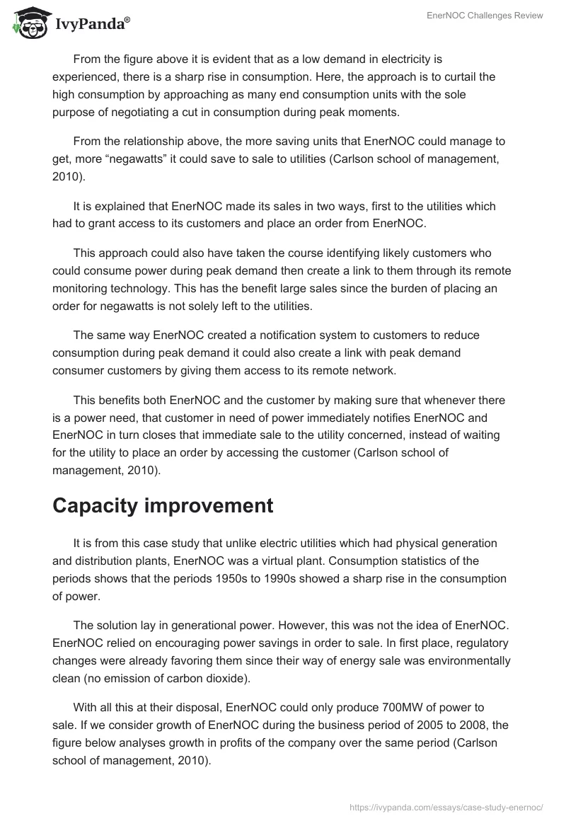 EnerNOC Challenges Review. Page 3