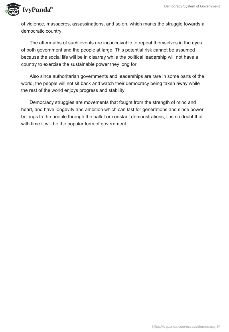 Democracy System of Government. Page 4